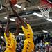 Ypsilanti junior Jaylen Johnson catches a rebound in the game against Saginaw High on Tuesday, March 19. Daniel Brenner I AnnArbor.com